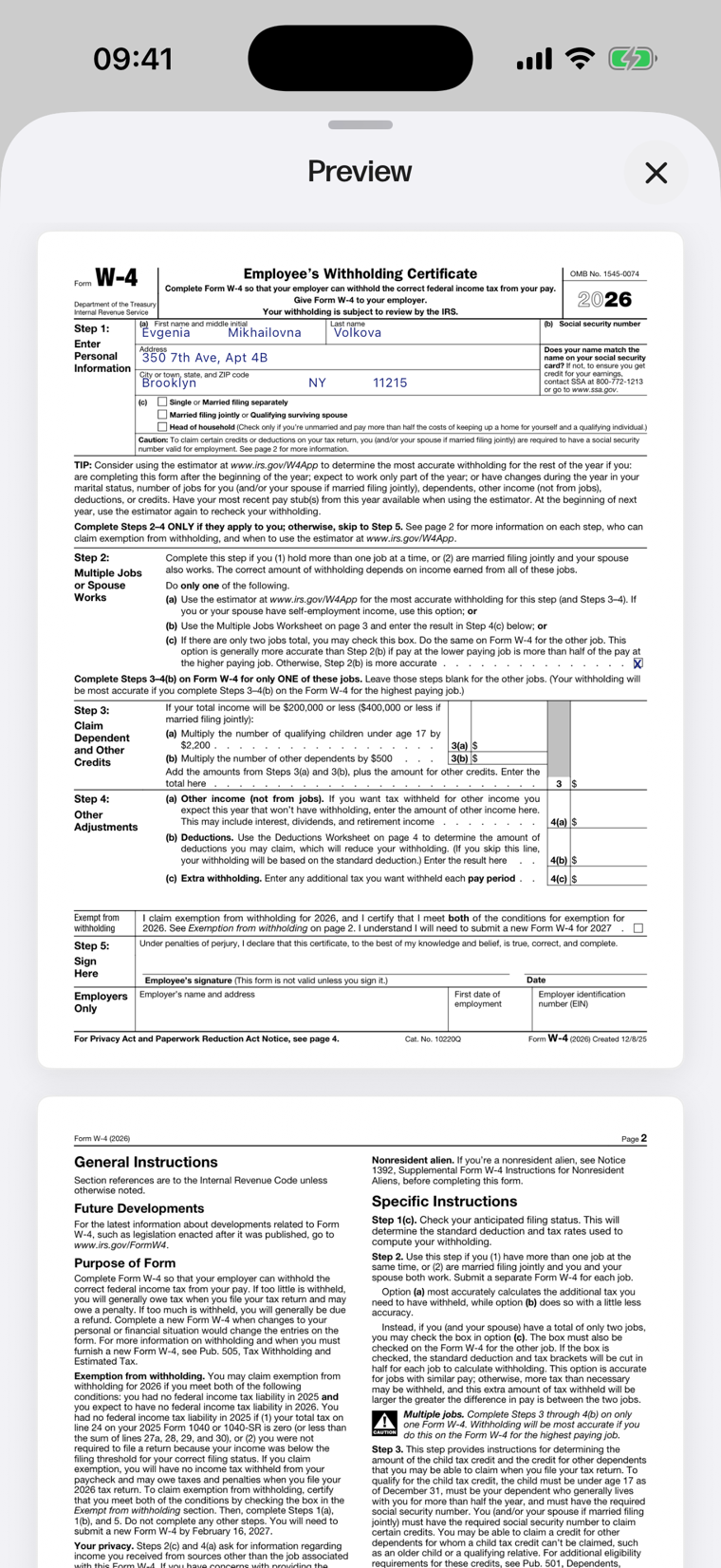 The eye — a live preview of the document with the current values, before anything is saved